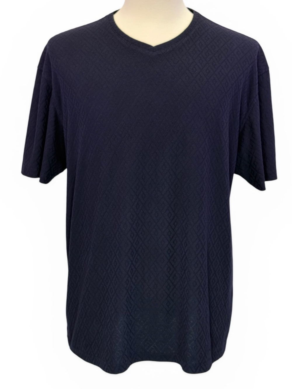 Pavini By Rocco Ravalli Men’s Blue Geometric Short Sleeve Shirt Size 3XL